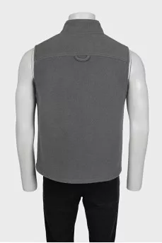 Men's gray zippered vest