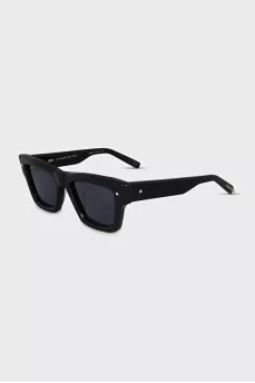 Black Wayfarer Studded Sunglasses