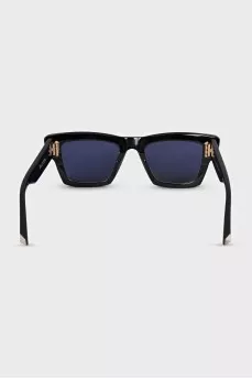 Black Wayfarer Studded Sunglasses