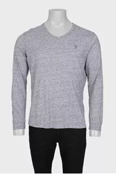 Men's grey sweater with logo