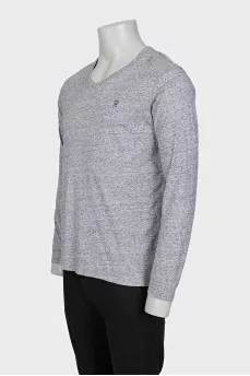 Men's grey sweater with logo