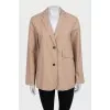 Brown single-breasted jacket with patch pocket
