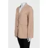 Brown single-breasted jacket with patch pocket