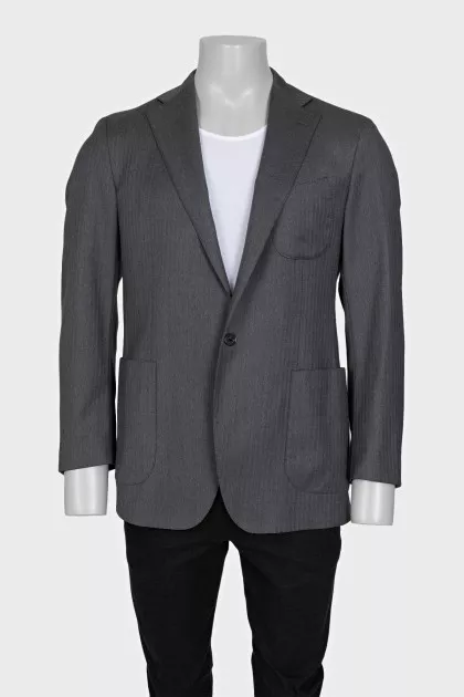 Men's dark gray jacket with three pockets