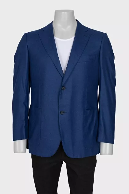 Men's cashmere jacket with patch pockets