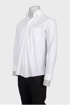 Men's straight shirt with a chest pocket