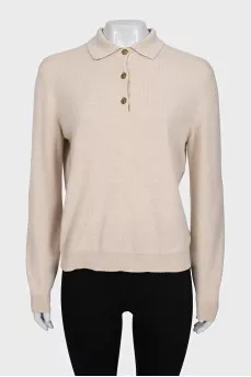 Beige jumper with buttons