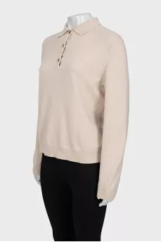 Beige jumper with buttons