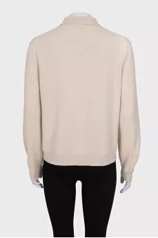 Beige jumper with buttons