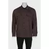 Men's brown shirt with patch pockets