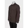 Men's brown shirt with patch pockets