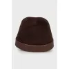 Brown cap with a leather visor