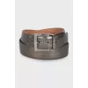 Men's green leather belt
