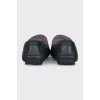 Men's black leather loafers