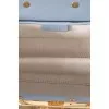 Suede bag with gold hardware