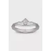 White gold ring with a diamond