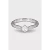 White gold ring with a diamond