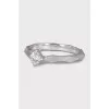 White gold ring with a diamond