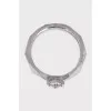 White gold ring with a diamond