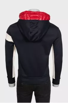 Men's black hoodie with embroidered logo