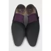 Men's black shoes with a long toe