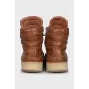 Men's brown leather sneakers