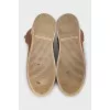 Men's brown leather sneakers