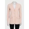 Fitted pink jacket with buttons