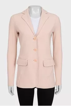 Fitted pink jacket with buttons