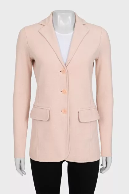 Fitted pink jacket with buttons