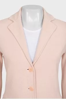 Fitted pink jacket with buttons