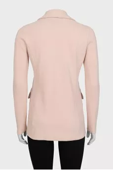 Fitted pink jacket with buttons