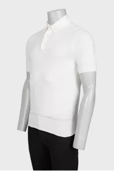 Men's white polo shirt