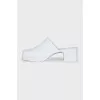 White rubber clogs