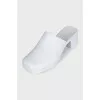 White rubber clogs