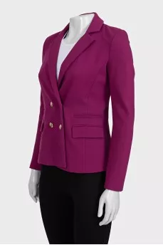 Double-breasted purple jacket
