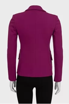 Double-breasted purple jacket