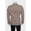Men's brown straight-cut wool jacket