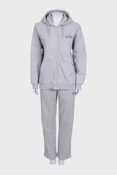 Gray tracksuit with a straight cut