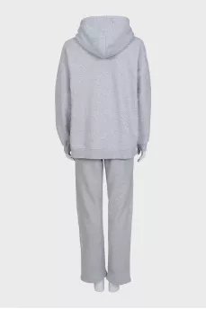 Gray tracksuit with a straight cut