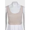 Fitted dress with gold thread