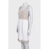 Fitted dress with gold thread