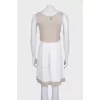 Fitted dress with gold thread