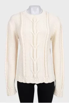 Beige wool sweater