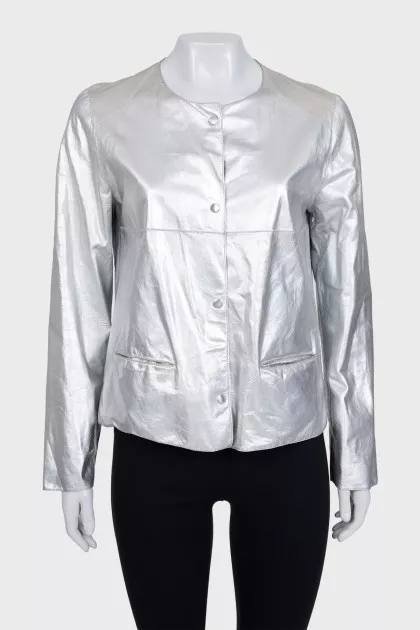 Silver leather jacket