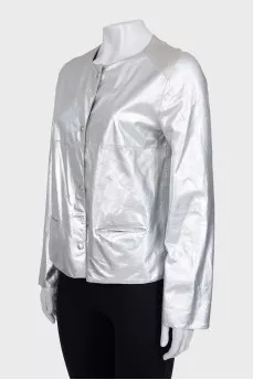 Silver leather jacket