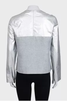 Silver leather jacket
