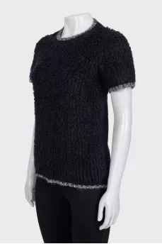 Straight-cut T-shirt with contrasting trim