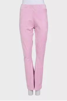 Pink sweatpants with rhinestones