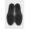 High leather boots with elastic bands